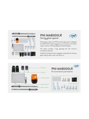 PNI MAB300LR automatiseringskit voor draaipoorten