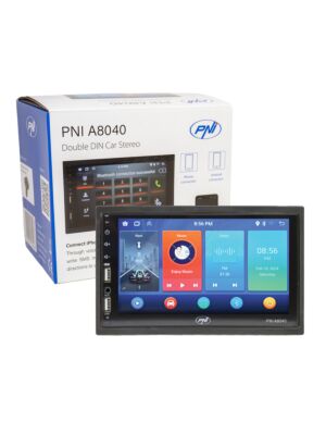 Auto multimedia speler PNI A8040 met Android 13, 2GB DDR3/ROM 32GB, 7 inch scherm, CarPlay, Android Auto, 2 x USB, BT