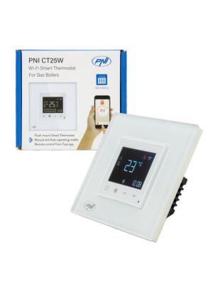 Slimme thermostaat PNI CT25W WiFi voor centrale verwarming op gas, inbouwmontage, 16A, bediening vanuit de Tuya Sm applicatie