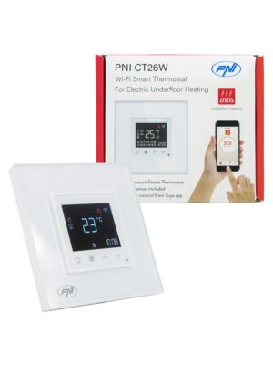 Slimme thermostaat PNI CT26W WiFi elektrische vloerverwarming of pompgroep, inclusief vloersensor, 10A, m