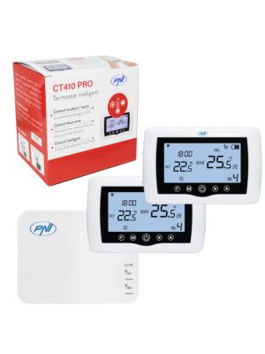 Slimme thermostaat PNI CT410 PRO draadloos, met WiFi, bediening van 2 zones via internet, voor verwarmingsinstallaties, pompen, elektriciteit