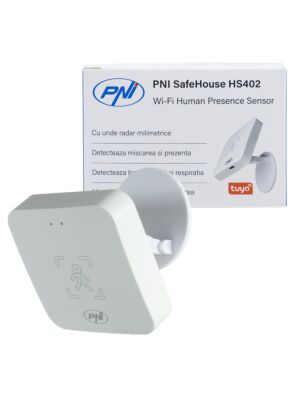 PNI SafeHouse HS402 Wi-Fi-aanwezigheidssensor, met millimeter radargolven, 10 m bereik, detecteert beweging en aanwezigheid van