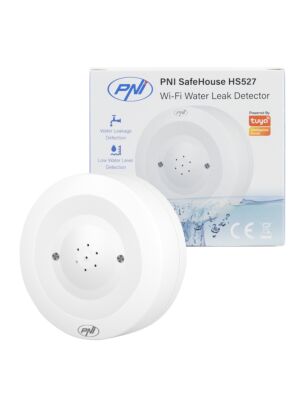 PNI SafeHouse HS527 Flood Sensor Detector met Wi-Fi, met 80dB hoorbaar alarm, ingebouwde luidspreker, voor overstroming en