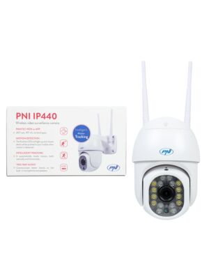 Caméra de vidéosurveillance PNI IP65 Live PTZ 5MP, GSM 4G, fente pour carte  micro SD, détection de mouvement, détection de silhouette humaine, IP66  extérieur, LED IR et LED blanches