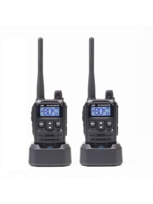 Kit van 2 draagbare radiostations PNI PMR R45 PRO 446MHz, 0,5W, 99 programmeerbare kanalen, 16 PMR en 38 CTCSS en 104 DCS-tonen,