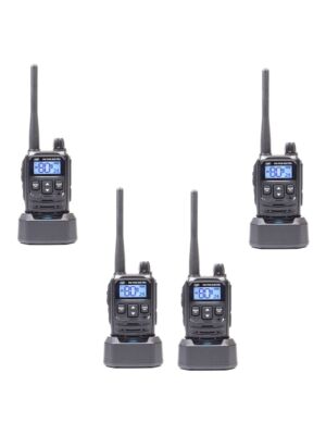 Kit van 4 draagbare radiostations PNI PMR R45 PRO 446MHz, 0,5W, 99 programmeerbare kanalen, 16 PMR en 38 CTCSS en 104 DCS-tonen,