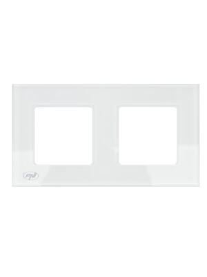 PNI RM202W dubbel glasframe voor PNI-stopcontacten