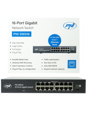 Schakelaar PNI SW016, 16 x 10/100/1000 Mbps