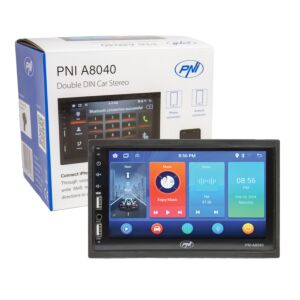 Auto multimedia speler PNI A8040 met Android 13, 2GB DDR3/ROM 32GB, 7 inch scherm, CarPlay, Android Auto, 2 x USB, BT