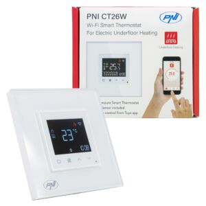 Slimme thermostaat PNI CT26W WiFi elektrische vloerverwarming of pompgroep, inclusief vloersensor, 10A, m