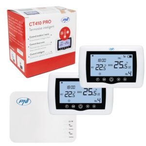 Slimme thermostaat PNI CT410 PRO draadloos, met WiFi, bediening van 2 zones via internet, voor verwarmingsinstallaties, pompen, elektriciteit