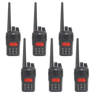 Kit van 6 draagbare radiostations PNI PMR R18, 446MHz, 0,5W, 128 kanalen, 16 PMR en 50 CTCSS en 104 DCS-tonen, FM-radio, prog