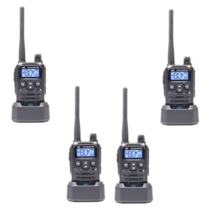 Kit van 4 draagbare radiostations PNI PMR R45 PRO 446MHz, 0,5W, 99 programmeerbare kanalen, 16 PMR en 38 CTCSS en 104 DCS-tonen,