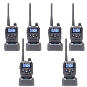 Kit van 6 draagbare radiostations PNI PMR R45 PRO 446MHz, 0,5W, 99 programmeerbare kanalen, 16 PMR en 38 CTCSS en 104 DCS-tonen,