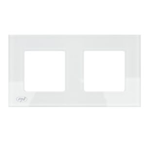 PNI RM202W dubbel glasframe voor PNI-stopcontacten