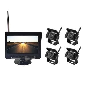 PNI TRK504 draadloze videobewakingskit voor vrachtwagen DVR met LCD-monitor en 4 camera's